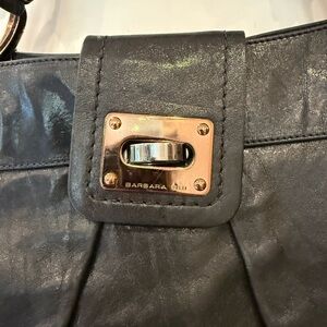 Barbara Bui vintage Charcoal Leather Shoulder Bag
